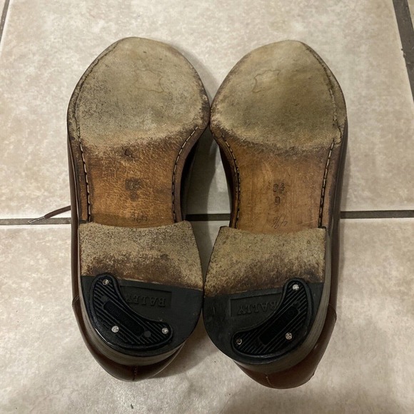 Bally Carillo Men's 8.5 D Black Leather Split-Toe Derby Dress Shoes Italy Made - Picture 7 of 8